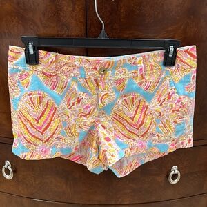 Lilly Pulitzer Pink and Blue Patterned Shorts